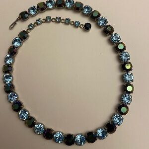 Vintage Blue Crystal Necklace